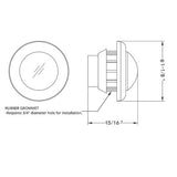 Mini Double Fury LED Clearance Marker Light W/ Bezel - Amber to Purple LED