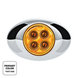 4 LED Double Fury Light (Clearance/Marker)-Amber & Purple LED/Clear Lens