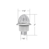 4 LED 3/4" Mini Watermelon Double Fury Light With Clear Lens (Clearance/Marker) - Red & Green LED