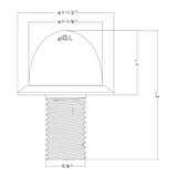 4 LED 3/4" Mini Watermelon Double Fury Light With Clear Lens (Clearance/Marker) - Red & Green LED