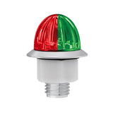 4 LED 3/4" Mini Watermelon Double Fury Light With Clear Lens (Clearance/Marker) - Red & Green LED