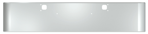 KENWORTH W900B,W900L 20" ROLLED END SQUARE 10 GA STEEL CHROME WITH BOLT HOLES TOW PIN HOLES