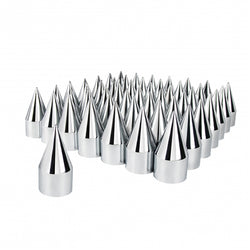 60 Pack 33 MM By 4 - 1/8 Inch Chrome Plastic Spike Push On Nut Covers