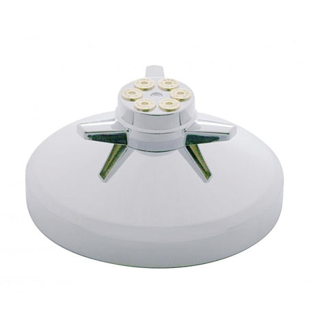 8" Stainless Rear Hub Cap w/ Gun Cylinder Spinner