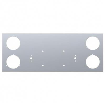 Stainless Steel Rear Center Light Panel W/ Four 4" Light Cutouts