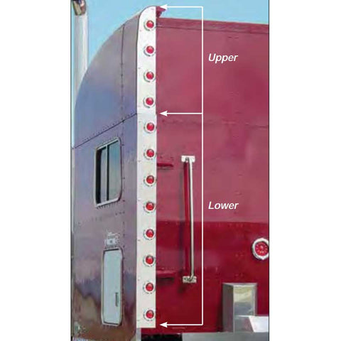 Peterbilt Unibilt 70" Sleeper Rear Vertical Extensions