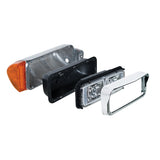 Universal LED Black Projection Headlight with LED Turn Signal &  Position Light Bar