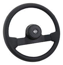 16" Eagle - 16" Black Leather Rim, Black 2-Spoke, Black Textured Bezel, Black Horn Button w/Black SCI Logo