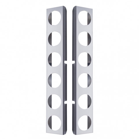 Peterbilt Stainless Rear Air Cleaner Bracket Only - 12 Light Cutouts