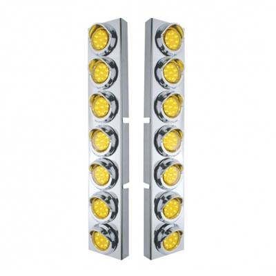 Kenworth Front Air Cleaner Brackets w/ 14 2 Inch Light & Bezel