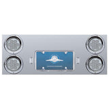 Stainless Rear Center Panel With 7 LED 4 Inch Reflector Lights