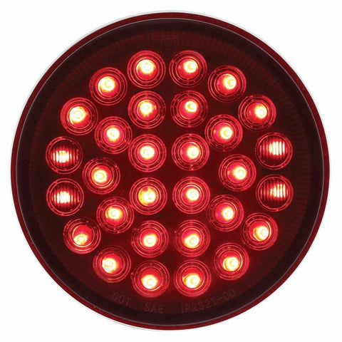 30 Red LED 4 Inch Round Stop/Turn/Tail Light Competition Series
