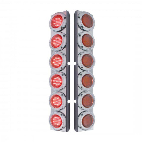 Peterbilt Rear Air Cleaner Brackets with 12 2 Inch Lights and Bezels