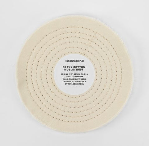 30 Ply White Cotton Muslin Buffing Wheel