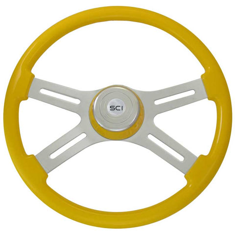 Steering Wheel Classic 4 Spoke Yellow