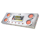 Stainless Rear Center Light Panel With 4 And 1 Inch Dual Function LEDs And Underglow