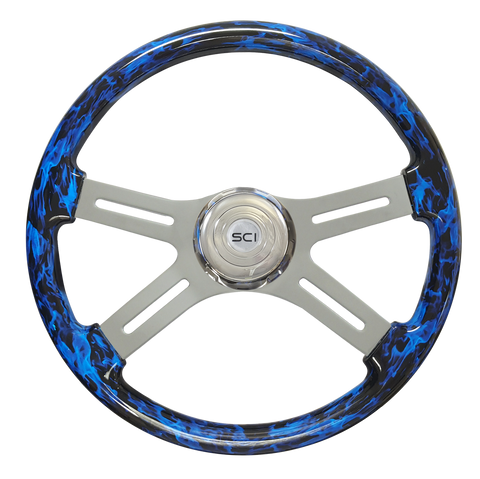 Classic Inferno Blue - 18" Printed Wood Rim