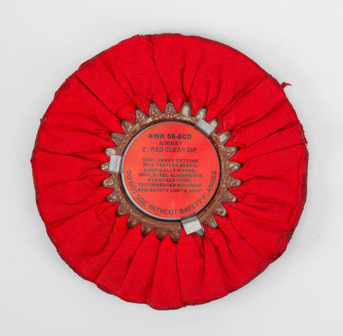 Red Clear Dip Airway Buffing Wheel