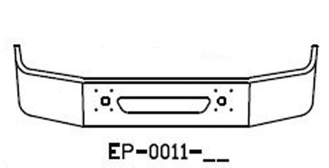 INTERNATIONAL 1997 AND LATER 9100,9200,9400 16" SET BACK AXLE  WITH  TOW PIN & VENT HOLES BUMPER