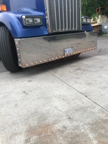 Stainless Steel 20 Inch American Eagle Blind Mount Bumper with 3/4 lights