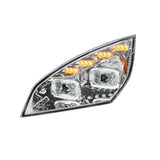 10 LED Projector Headlight With LED Sequential Turn & DRL For 2018-2024 Cascadia
