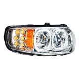 HIGH POWER 10 LED CHROME HEADLIGHT WITH 6 LED TURN & 100 LED HALO FOR 2008-2023 PETERBILT 389