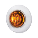 Mini Double Fury LED Clearance Marker Light W/ Bezel - Amber to Blue LED