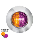 Mini Double Fury LED Clearance Marker Light W/ Bezel - Amber to Purple LED