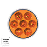 7 LED 2" Round Double Fury Light With Clear Lens (Clearance/Marker) - Amber to Purple LED