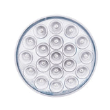 19 LED 4" Round Double Fury Light (Stop & Turn) - Red & Green LED/Clear