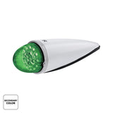 17 LED Watermelon Double Fury Light Torpedo Cab Light - Amber & Green LED/Clear Lens