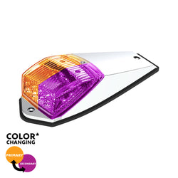 17 LED Double Fury Light Grakon 5000 Style Square Cab Clear Lens Amber/Purple LED