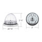 17 LED Watermelon Dual Function Double Fury Light Flush Mount Kit With Low Profile SS Bezel-Amber & Blue LED