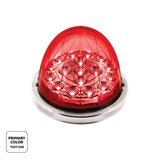 17 LED Watermelon Dual Function Double Fury Light Flush Mount Kit With Low Profile SS Bezel-Red & Blue LED