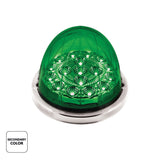 17 LED Watermelon Dual Function Double Fury Light Flush Mount Kit With Low Profile SS Bezel-Red & Green LED