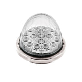 17 LED Watermelon Dual Function Double Fury Light Flush Mount Kit With Low Profile SS Bezel-Red & Green LED