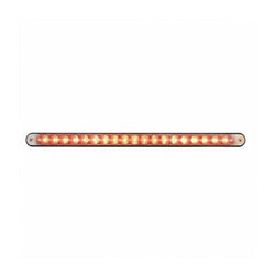 19 LED 12" Reflector Light Bar with Black Housing-Red LED Clear Lens