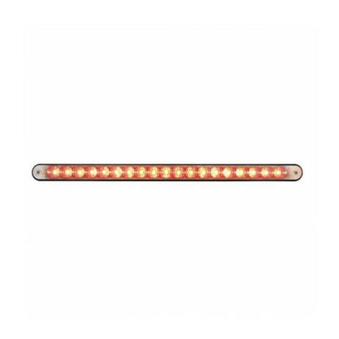 19 LED 12" Reflector Light Bar with Black Housing-Red LED Clear Lens