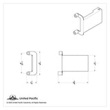 LIGHT & CB ANTENNA BRACKET FOR 2018-2024 FREIGHTLINER CASCADIA - DRIVER
