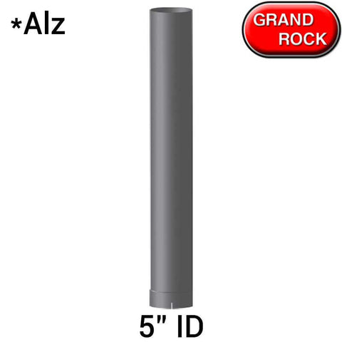 Straight Stack 5 Inch I.D Aluminized 60 Inches