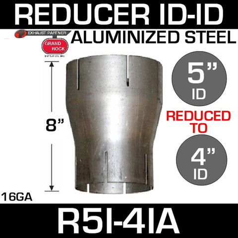 5" ID to 4" ID Exhaust Reducer Aluminized Pipe R5I-4IA