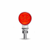 Amber/Red Clearance Marker 1.8″ Mini Double Face Round Reflector LED Light – 12 Diodes