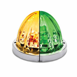 Star Burst Series Amber Clearance & Marker to Green Auxiliary Watermelon LED Light – 19 Diodes