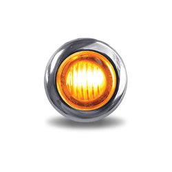 Mini Button Clear Amber LED - 2 Wire