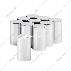 Chrome Plastic Thread On Nut Cover - pack of 10