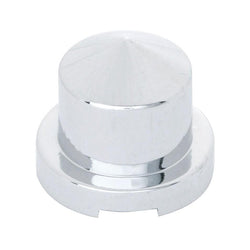 Chrome Pointed Nut Cover Push On Flange 1/2 Dia x 7/8 Height