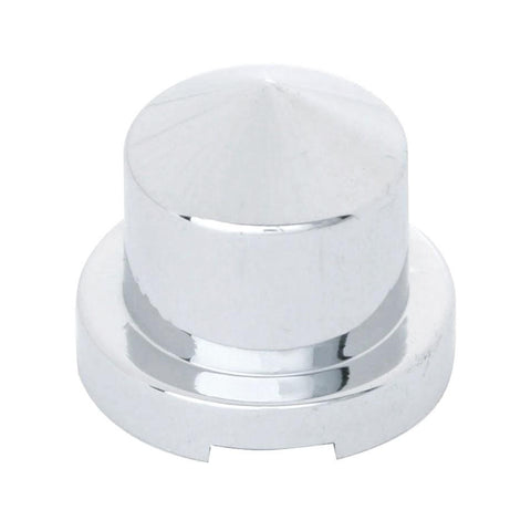 Chrome Pointed Nut Cover Push On Flange 9/16 Dia x 7/8 Height