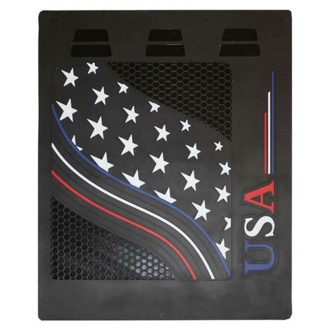 24" x 30" USA And Stars Mud Flaps (Pair) - Black