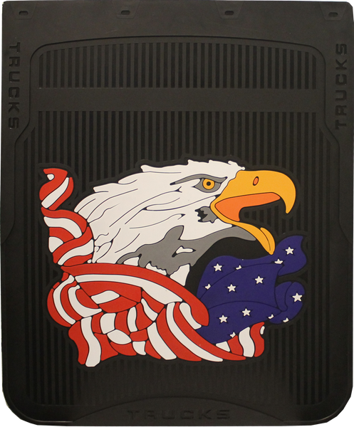 American Eagle - Black Background - Mud Flaps 24" x 24"