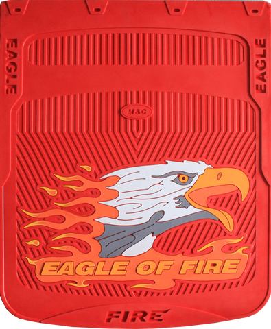 Eagle of Fire - Red Background Horizontal - Mud Flaps 24" x 30"